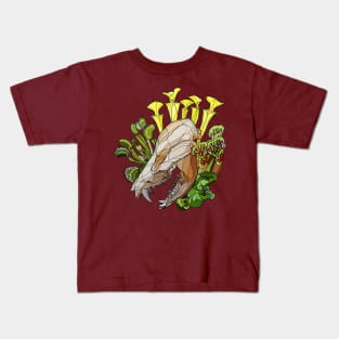 Opossum Skull With Carnivorous Plants Kids T-Shirt